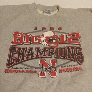 VTG Nebraska Cornhuskers 90's Big 12 Champions Men's Sweatshirt Size XXL